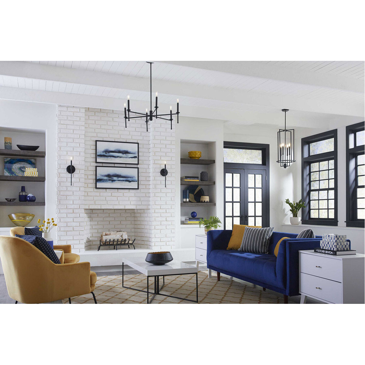 Elara 4 Light 15 inch Matte Black Foyer Light Ceiling Light